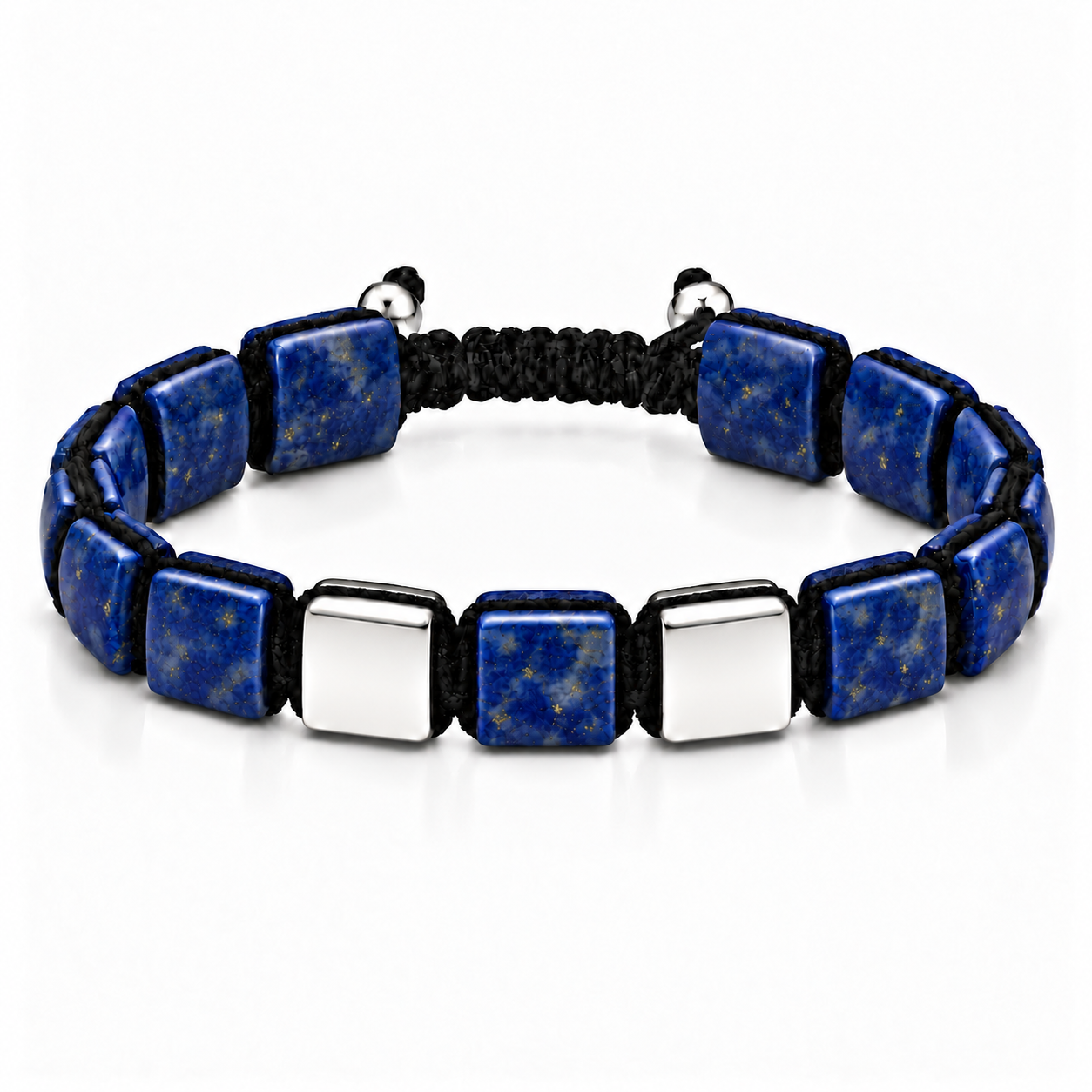 Náramek Lapis Lazuli II m - bílé zlato