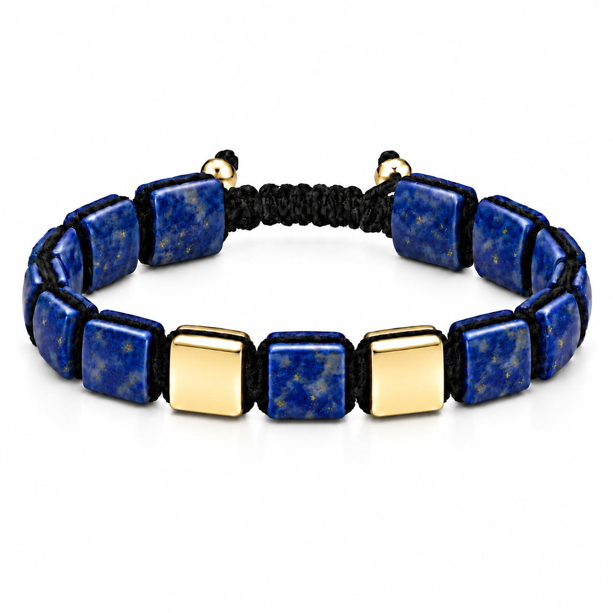 Náramek Lapis Lazuli II m - žluté zlato