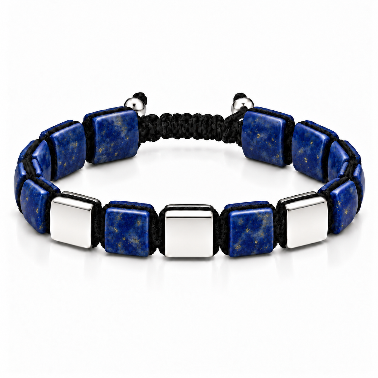 Náramek Lapis Lazuli III m - bílé zlato