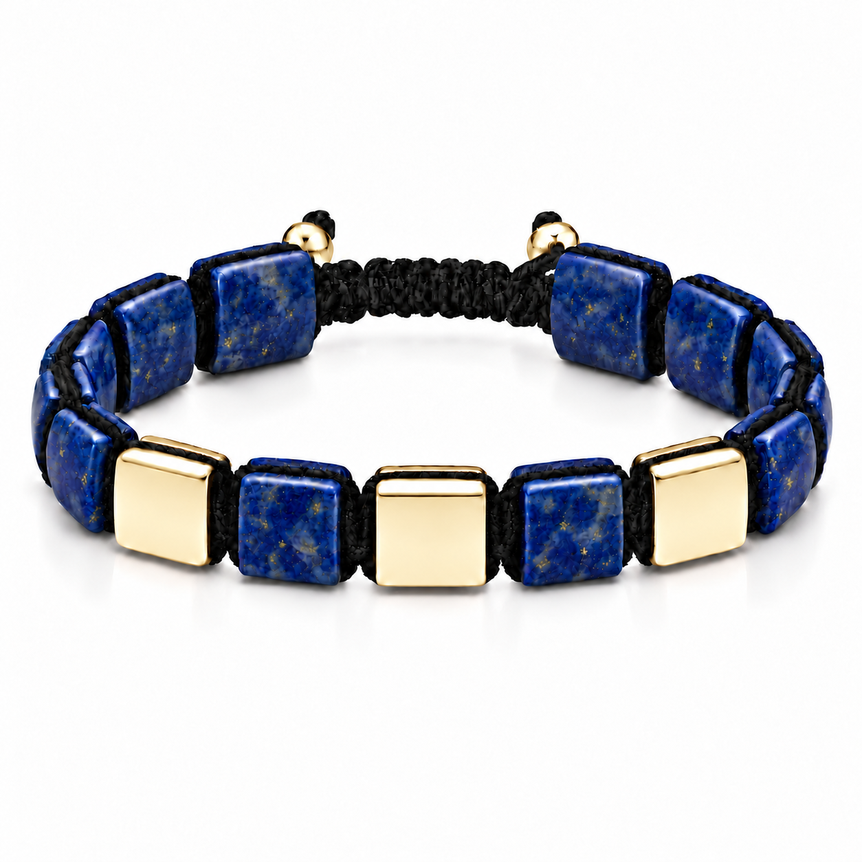 Náramek Lapis Lazuli III m - žluté zlato