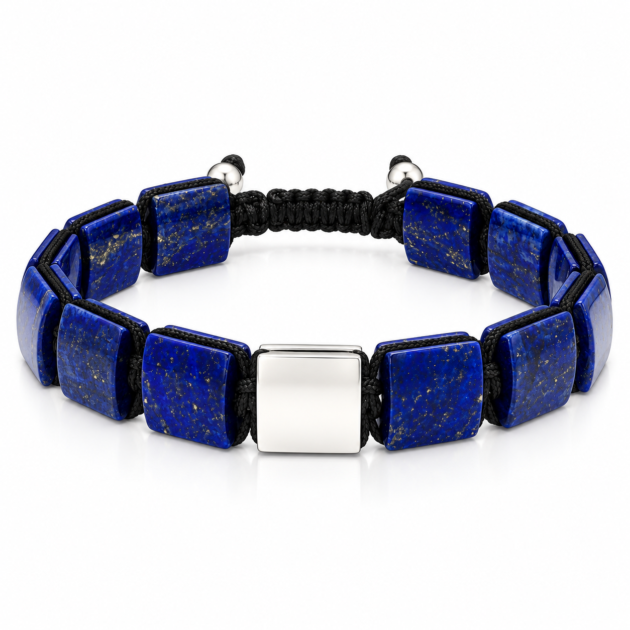 Náramek Lapis Lazuli - bílé zlato